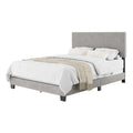 Nova Contemporary Queen Bed with Upholstered Design – Box Spring Needed