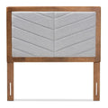 Iden Twin Headboard in Grey - Modern and Contemporary Fabric and Wood Design