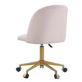 Curved Velvet Swivel Desk Chair - Aubrie Collection