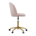 Curved Velvet Swivel Desk Chair - Aubrie Collection