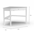SEI Furniture Crescent Corner Desk in White Birch