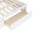 Full Bed Frame with Twin Trundle and Dual Storage Drawers