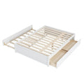 Full Bed Frame with Twin Trundle and Dual Storage Drawers