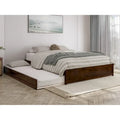 Barcelona Twin XL Trundle Panel Bed with Platform Design
