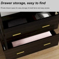 Modern Wardrobe Armoire with Mirror Door Hanging Rod and Drawers