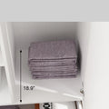 Modern Wardrobe Armoire with Mirror Door Hanging Rod and Drawers