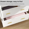 Modern Wardrobe Armoire with Mirror Door Hanging Rod and Drawers