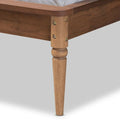 Jamila Contemporary Synthetic Rattan Platform Bed in Walnut Brown
