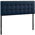 Hixson Elegant Dark Blue Fabric King Size Headboard