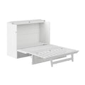 White Northfield Full Murphy Bed Chest with Mattress