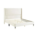 Roundhill Furniture Rozitta Upholstered Wingback Bed with Platform Design