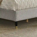 Roundhill Furniture Rozitta Upholstered Wingback Bed with Platform Design