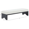 SAFAVIEH Couture Boris Mid-Century Modern Bench - Dimensions: 62.4" W x 19.7" D x 16.5" H