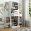 Spacious Kitchen Cabinet with Microwave Space - 30W x 69.3H