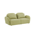 White Teddy Fabric Lazy Loveseat for Living Room