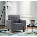 Kouchouk 32.9-Inch Wide Tufted Linen Armchair