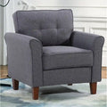 Kouchouk 32.9-Inch Wide Tufted Linen Armchair