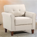Kouchouk 32.9-Inch Wide Tufted Linen Armchair