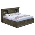 Louis Philippe Queen Platform Bed with Storage