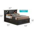Louis Philippe Queen Platform Bed with Storage