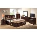 Louis Philippe Queen Platform Bed with Storage