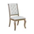 Fremont 9-Piece Dining Set in Brown and Cream with Removable Leaf