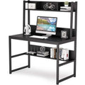 Home Office Computer Desk with Hutch and Shelving for Study