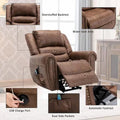Comfortable Power Lift Recliner Chair with Breathable Fabric, Massage, Heat, and USB Charging Port
