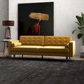 Clayton Velvet Couch in Mid-Century Modern Style - Gold Living Room Furniture