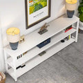 Extended Console Sofa Table with Metal Frame for Entryway - 3-Tier TV Stand