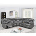 Power Motion Sectional in Gel Leatherette with USB Charging Port