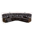 Power Motion Sectional in Gel Leatherette with USB Charging Port
