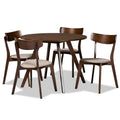 Rika 5-Piece Mid-Century Modern Transitional Dining Set