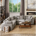iNSPIRE Q Modern Anka Grey Linen 5-Piece Sectional Sofa