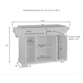 Crosley Alexandria Full-Size Kitchen Island/Cart with Granite Top - 52" W x 18" D x 34" H