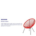 Rattan and Bungee Papasan Lounge Chair