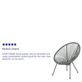 Rattan and Bungee Papasan Lounge Chair