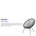 Rattan and Bungee Papasan Lounge Chair