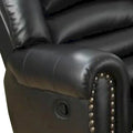 Comfort Plus Black Bonded Leather & Plywood Recliner/Glider