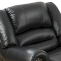 Comfort Plus Black Bonded Leather & Plywood Recliner/Glider