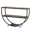 Merax Rustic Industrial Demilune Console Table