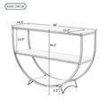 Merax Rustic Industrial Demilune Console Table