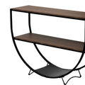 Merax Rustic Industrial Demilune Console Table