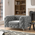 Corvus Aosta Tufted Velvet Chesterfield Lounge Chair