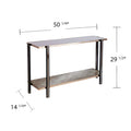 Thornberry Transitional Champagne Metal Console Table by SEI Furniture
