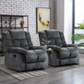 Fabric Recliner and Single Sofa with Manual Recline Feature