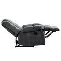 Fabric Recliner and Single Sofa with Manual Recline Feature
