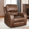 Fabric Recliner and Single Sofa with Manual Recline Feature