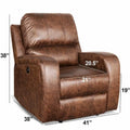 Fabric Recliner and Single Sofa with Manual Recline Feature