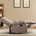 Fabric Recliner and Single Sofa with Manual Recline Feature